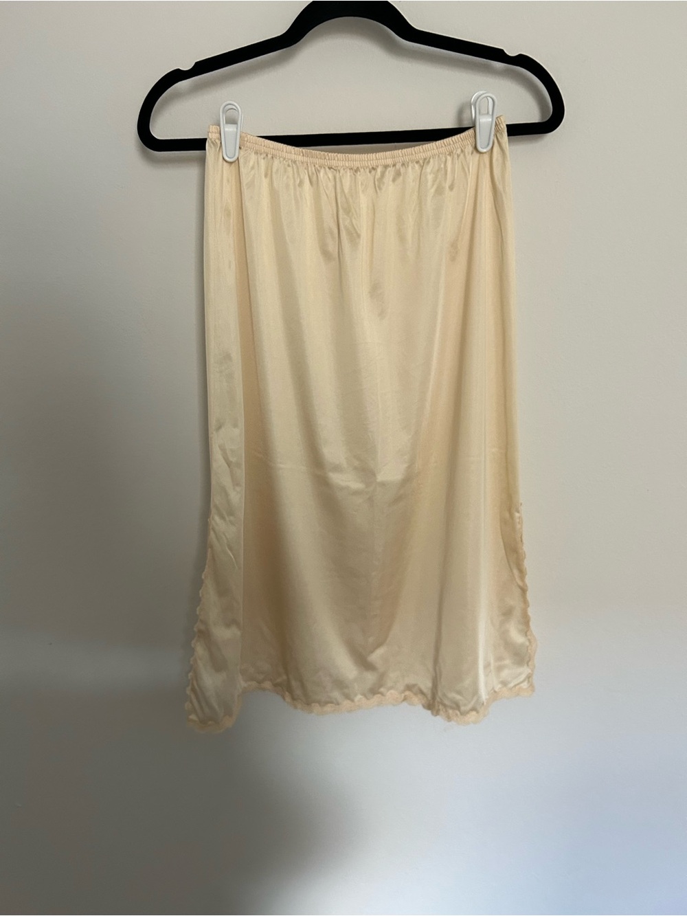 Vanity Fair Cream Midi Half Slip Skirt